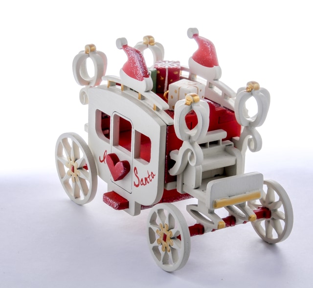 Игрушка Новогодняя IDH Center wood-souvenirs Карета крытая 3020 Heart Santa 2608₽
